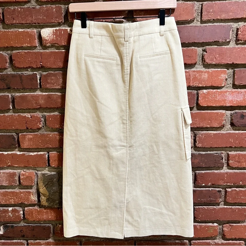Twenty Six Hundred‎ pastel yellow corduroy pencil skirt size xs/small